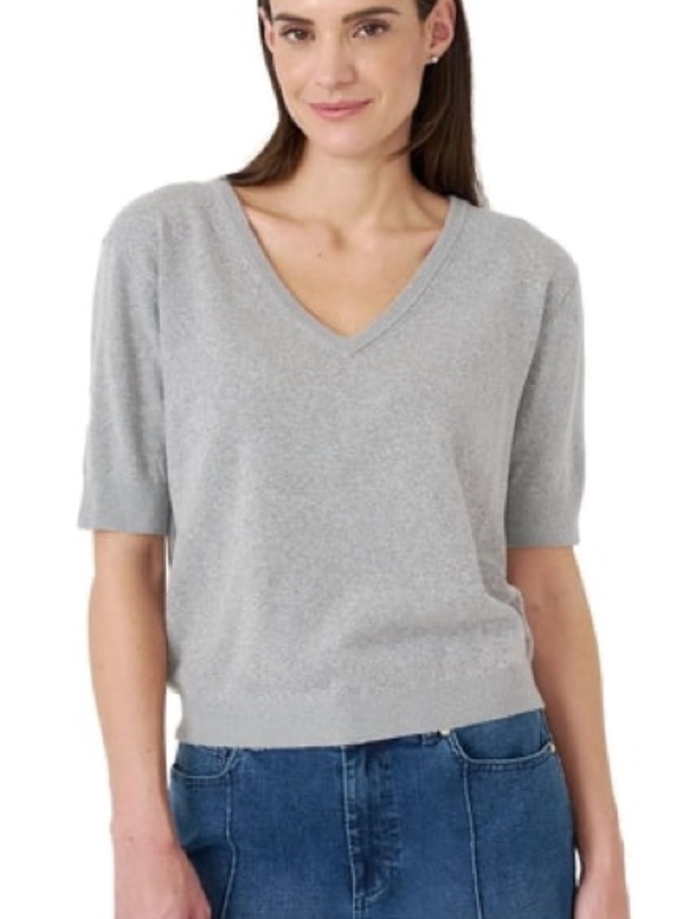 Sam Edelman Short Sleeve V-Neck Sweater